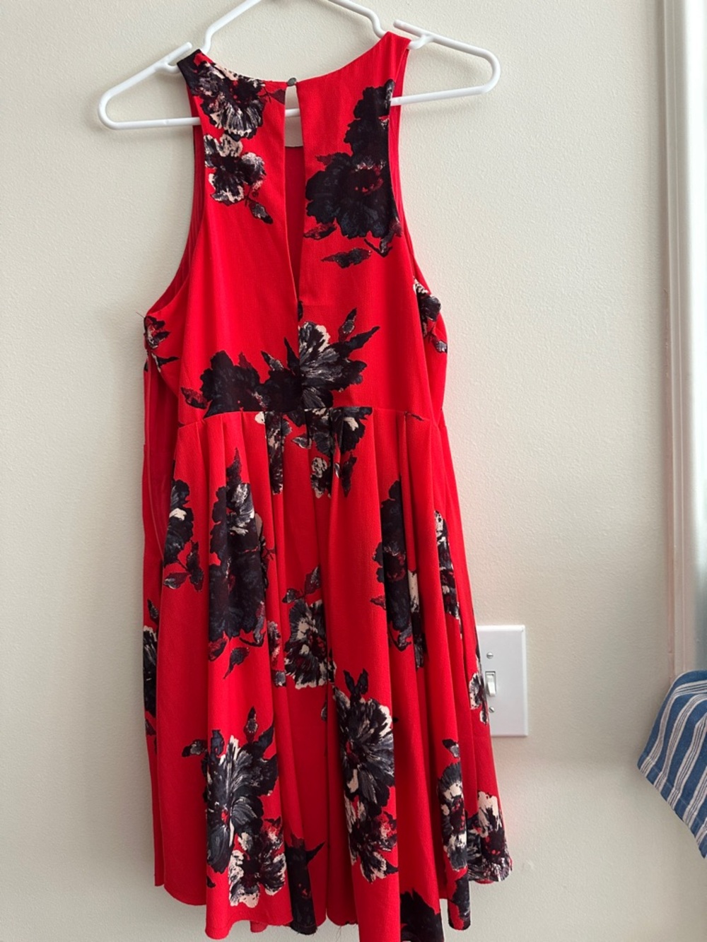 Free People Red Floral Halter Dress - Picture 3 of 3